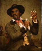William Sidney Mount The Bone Player USA oil painting artist